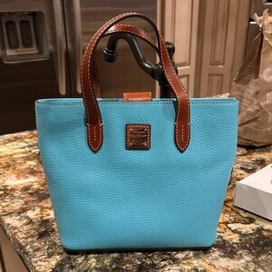 Dooney & Bourke Aqua and Brown Tote